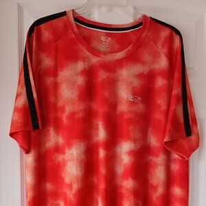 Acx Active Mens Short Sleeve Pullover T-Shirt Sports  Size XL Orange Camouflage